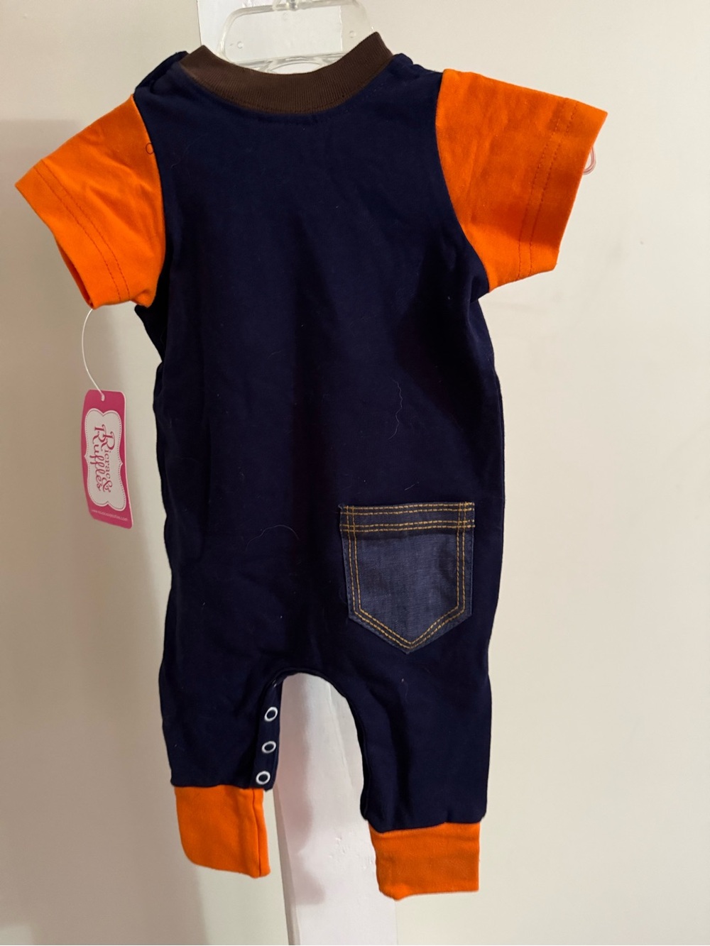 NWT Ricrac & Ruffles Pumpkin Romper - Picture 12 of 13